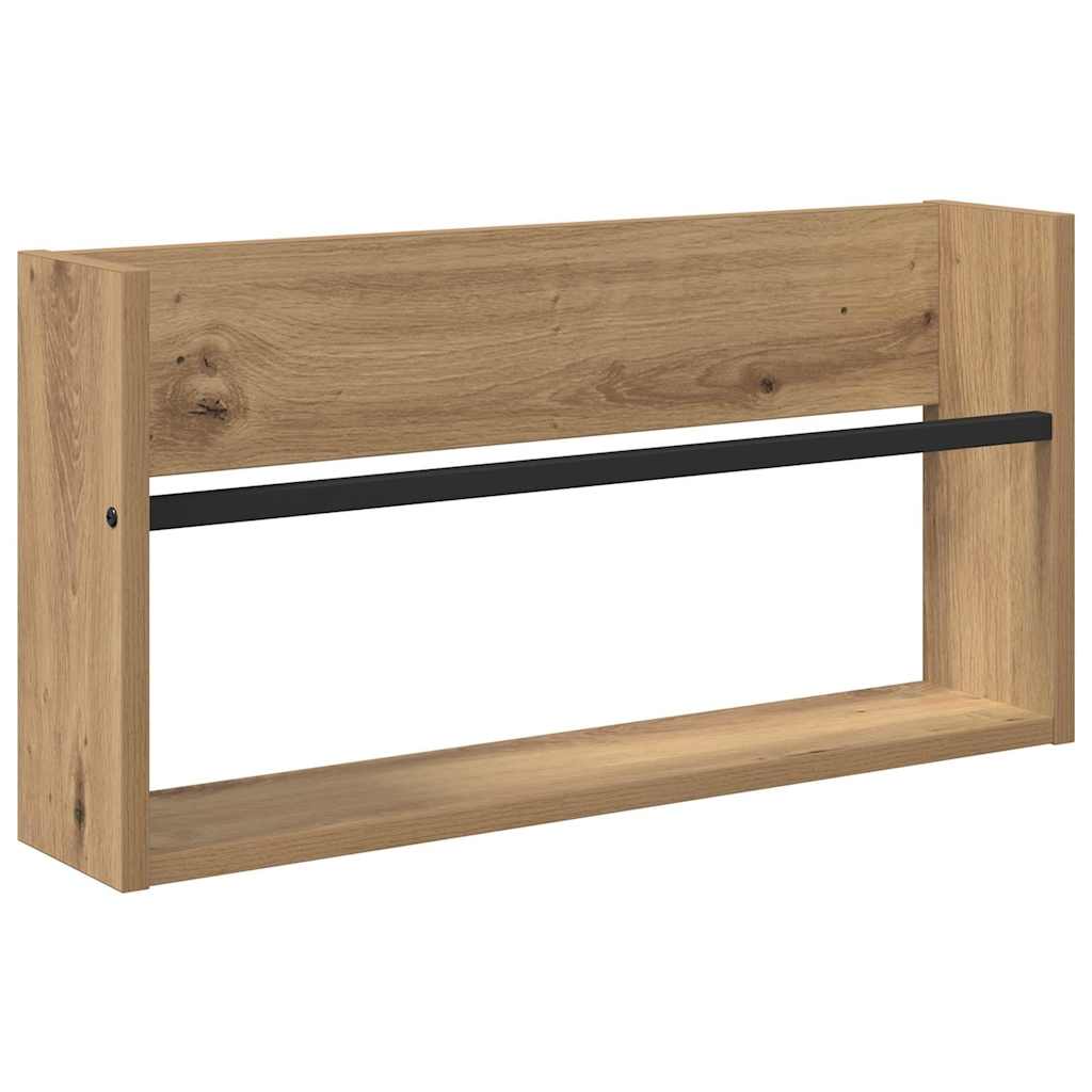 Magasin Rack med hylde 2 pcs Artisan Egetræ 60 x 12 x 30 cm
