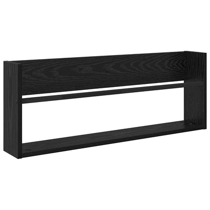 Magasin Rack med hylde Sort eg 80 x 12 x 30 cm Konstrueret træ