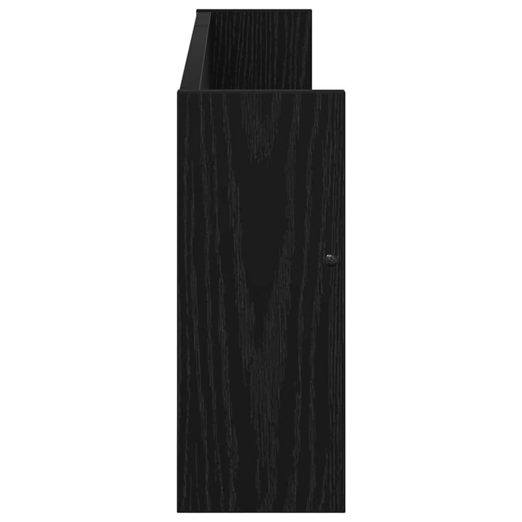 Magasin Rack 2 pcs Sort eg 80 x 12 x 30 cm Konstrueret træ