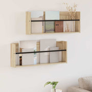Magasin Rack 2 pcs Sonoma eg 80 x 12 x 30 cm Konstrueret træ