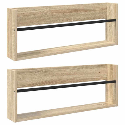 Magasin Rack 2 stk. Sonoma eg 80 x 12 x 30 cm Konstrueret træ