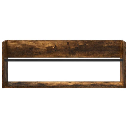 Magasin Rack med hylde Røget eg 80 x 12 x 30 cm Konstrueret træ
