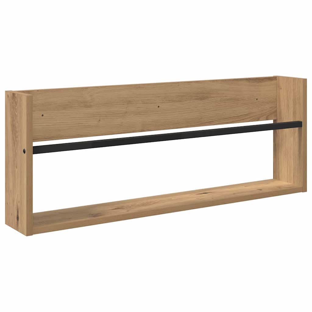 Magasin Rack med hylde 2 pcs Artisan Egetræ 80 x 12 x 30 cm