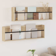 Magasin Rack 2 pcs Sonoma eg 100 x 12 x 30 cm Konstrueret træ
