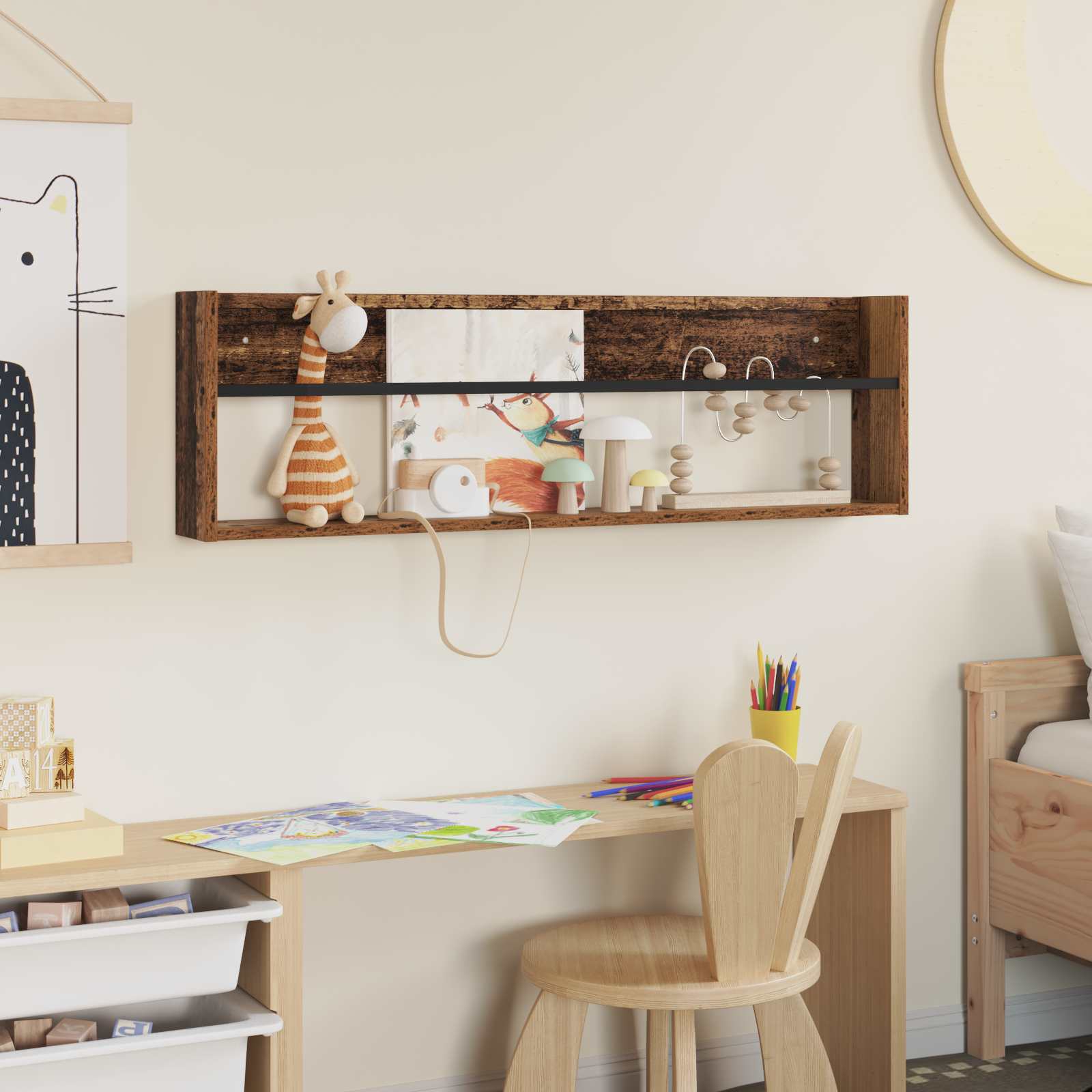 Magasin Rack Gammelt træ 100 x 12 x 30 cm Konstrueret træ
