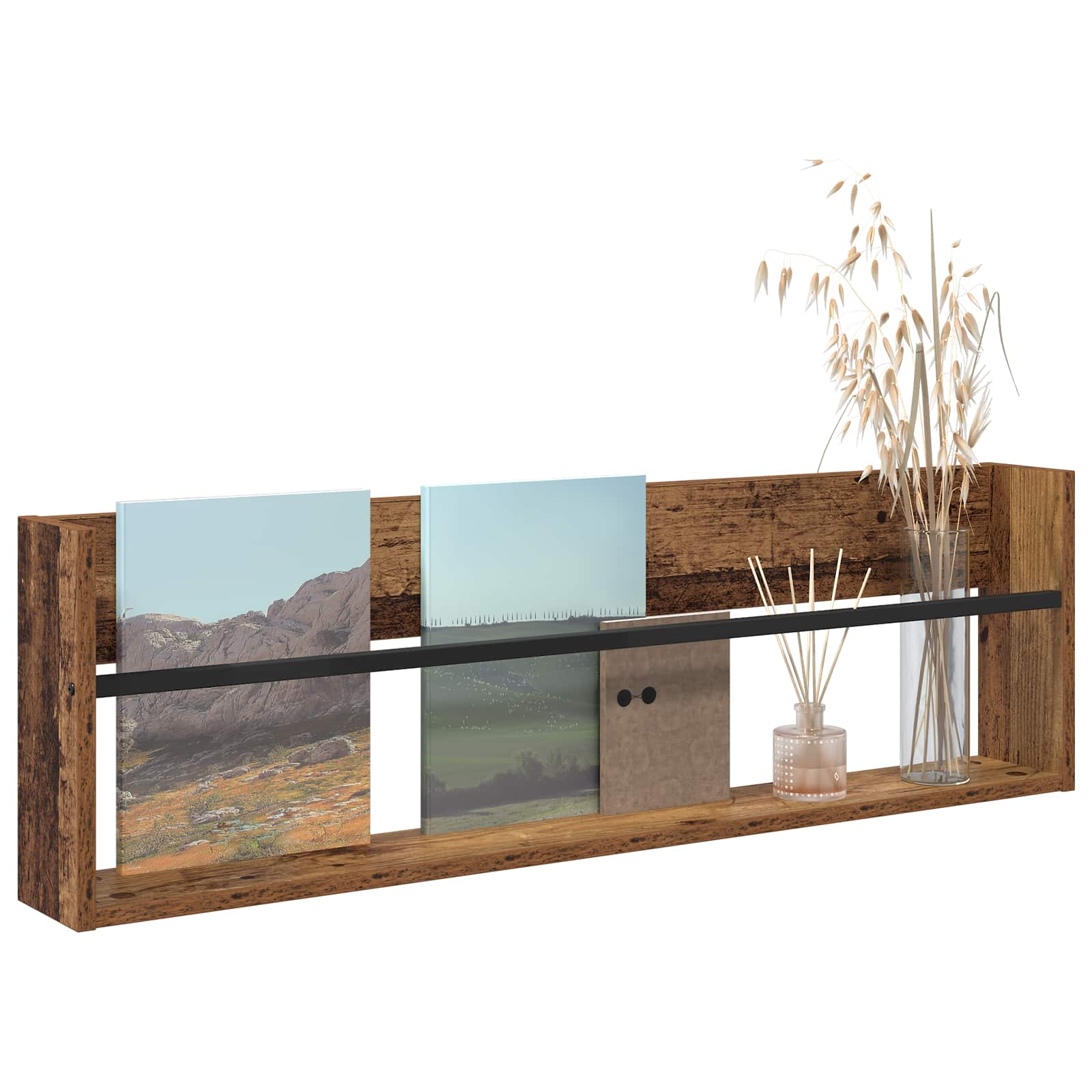 Magasin Rack Gammelt træ 100 x 12 x 30 cm Konstrueret træ