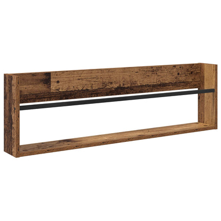 Magasin Rack med hylde 2 stk. Gammelt træ 100 x 12 x 30 cm