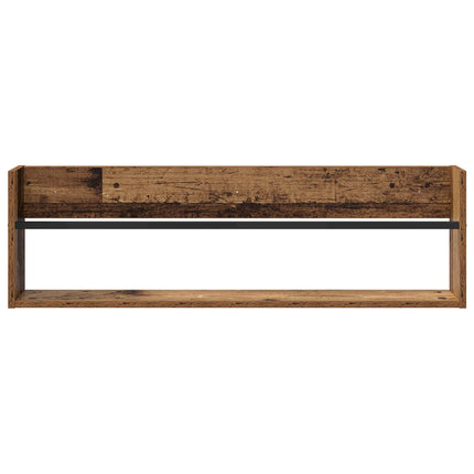 Magasin Rack med hylde 2 stk. Gammelt træ 100 x 12 x 30 cm