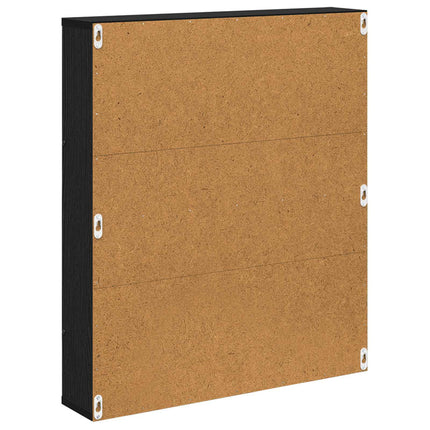 Magasin Rack med hylde Sort eg 60 x 12 x 70 cm Konstrueret træ