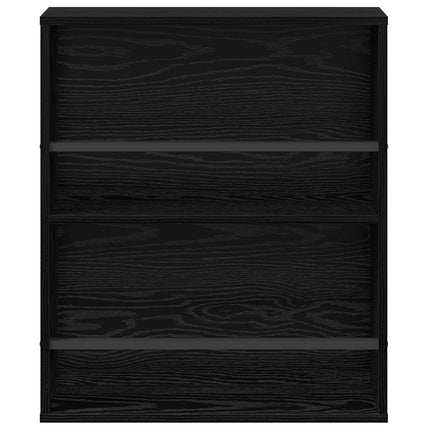 Magasin Rack med hylde Sort eg 60 x 12 x 70 cm Konstrueret træ