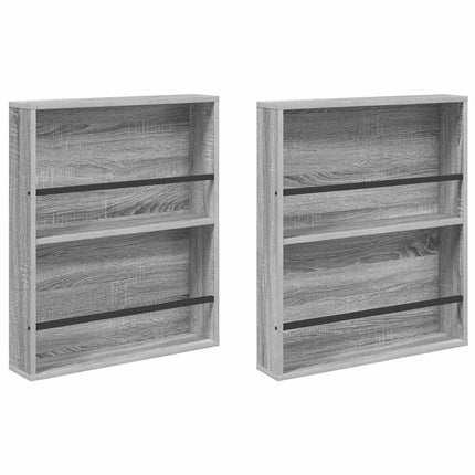 Magasin Rack 2 stk. Grå Sonoma 60 x 12 x 70 cm Konstrueret træ