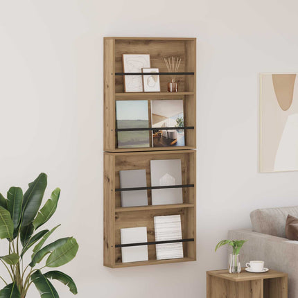Magasin Rack med hylde 2 stk. Artisan Egetræ 60 x 12 x 70 cm