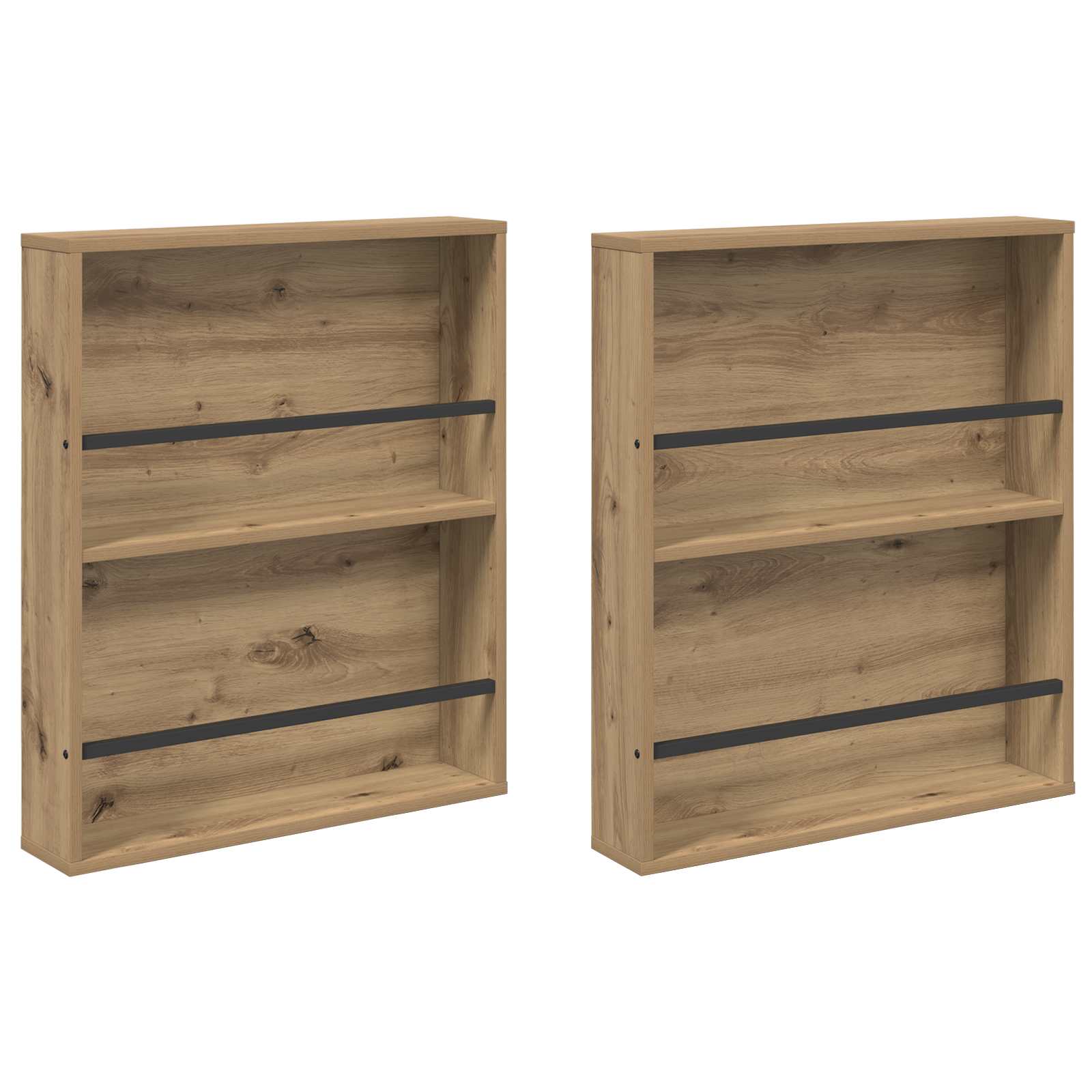 Magasin Rack med hylde 2 pcs Artisan Egetræ 60 x 12 x 70 cm