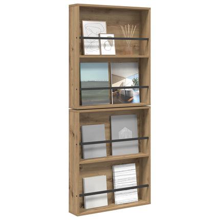 Magasin Rack med hylde 2 stk. Artisan Egetræ 60 x 12 x 70 cm