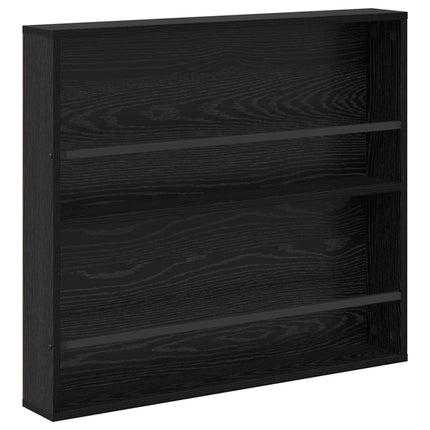 Magasin Rack med hylde Sort eg 80 x 12 x 70 cm Konstrueret træ