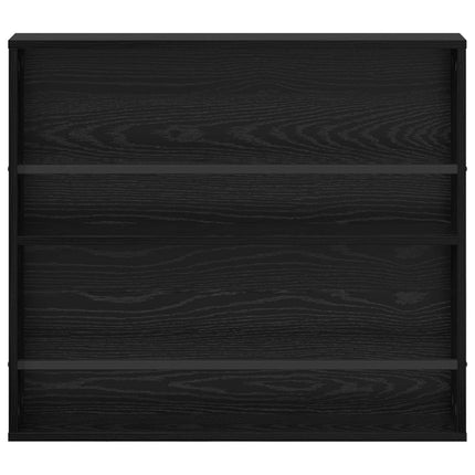 Magasin Rack med hylde Sort eg 80 x 12 x 70 cm Konstrueret træ