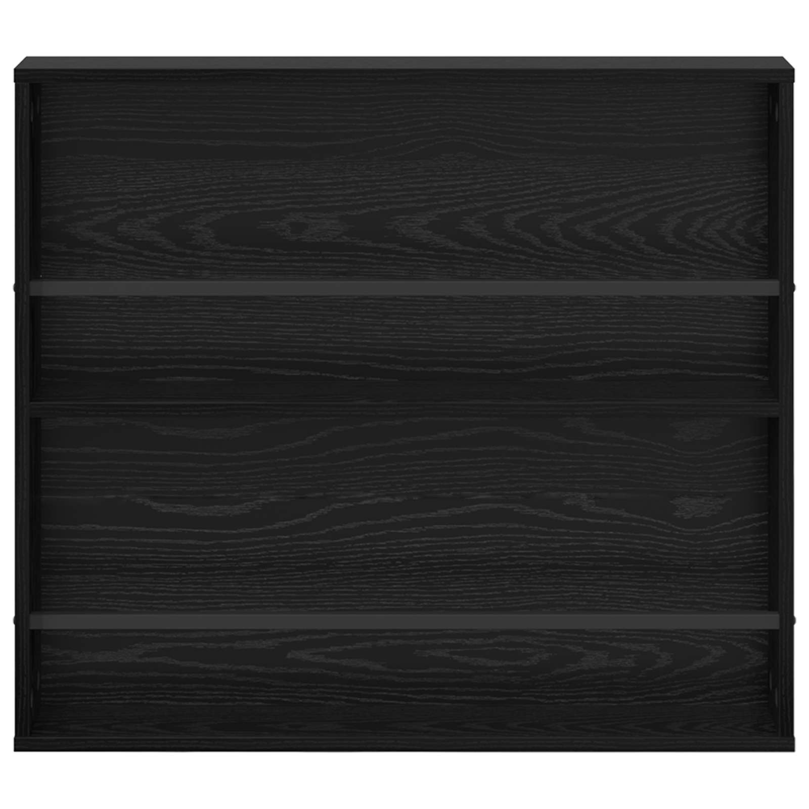 Magasin Rack med hylde Sort eg 80 x 12 x 70 cm Konstrueret træ