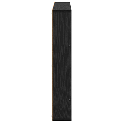 Magasin Rack med hylde Sort eg 80 x 12 x 70 cm Konstrueret træ