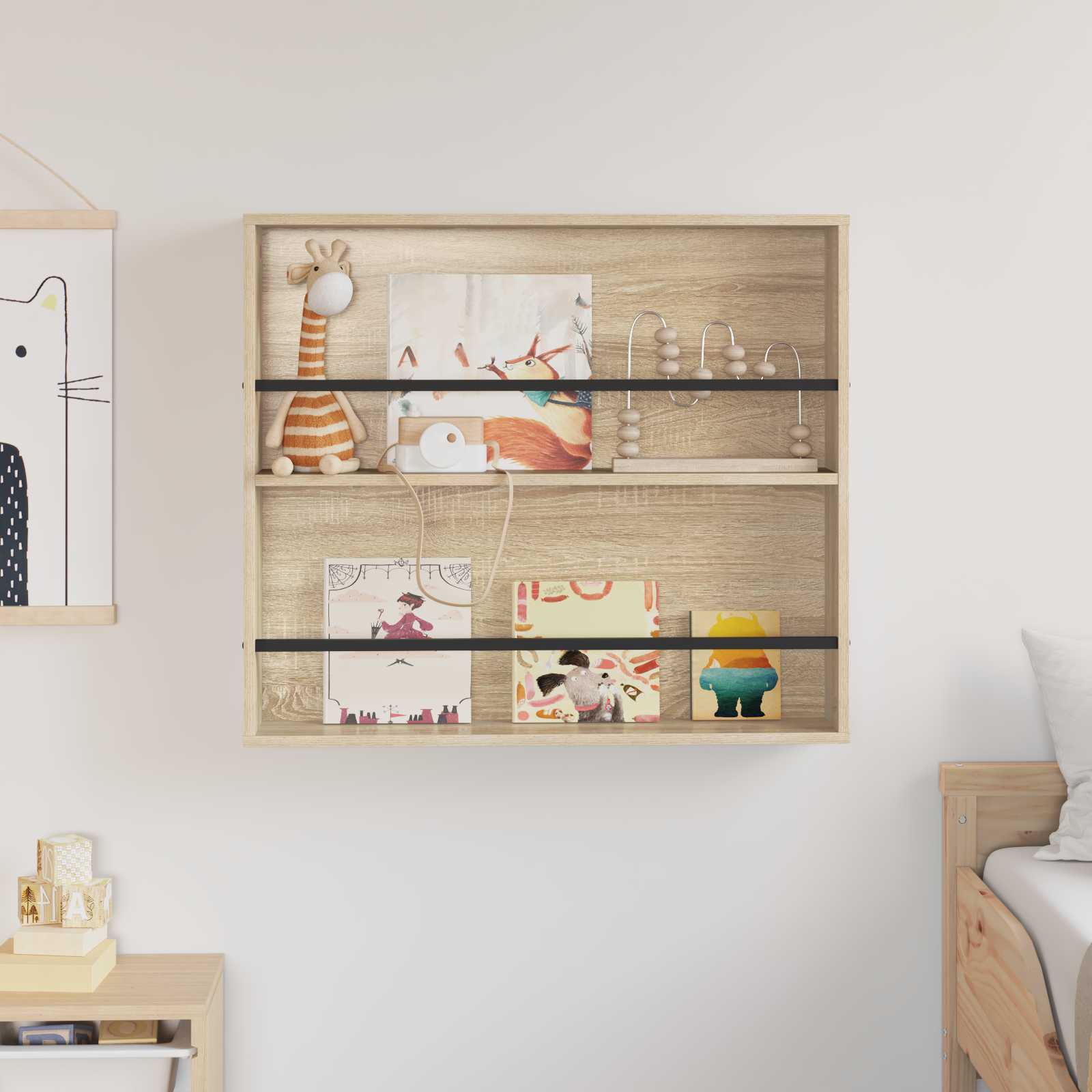 Magasin Rack Sonoma eg 80 x 12 x 70 cm Konstrueret træ