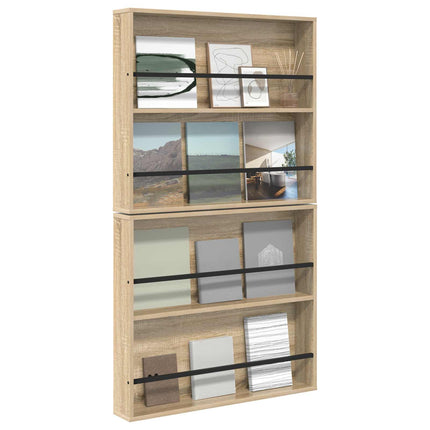 Magasin Rack 2 stk. Sonoma eg 80 x 12 x 70 cm Konstrueret træ