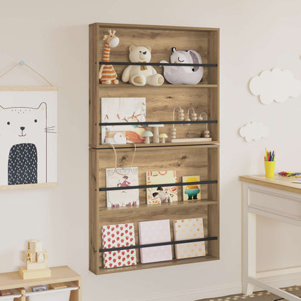 Magasin Rack med hylde 2 stk. Artisan Egetræ 80 x 12 x 70 cm