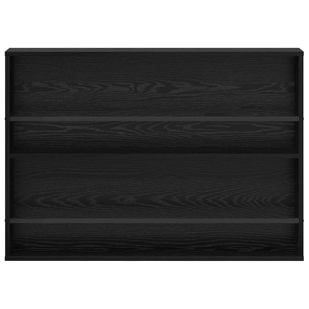 Magasin Rack med hylde Sort eg 100 x 12 x 70 cm Konstrueret træ