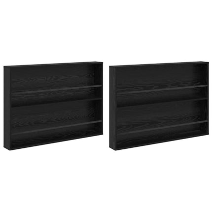 Magasin Rack 2 stk. Sort eg 100 x 12 x 70 cm Konstrueret træ