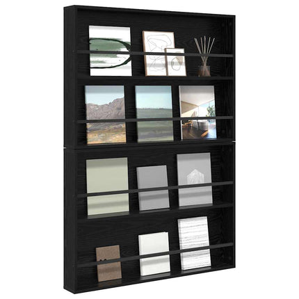 Magasin Rack 2 stk. Sort eg 100 x 12 x 70 cm Konstrueret træ