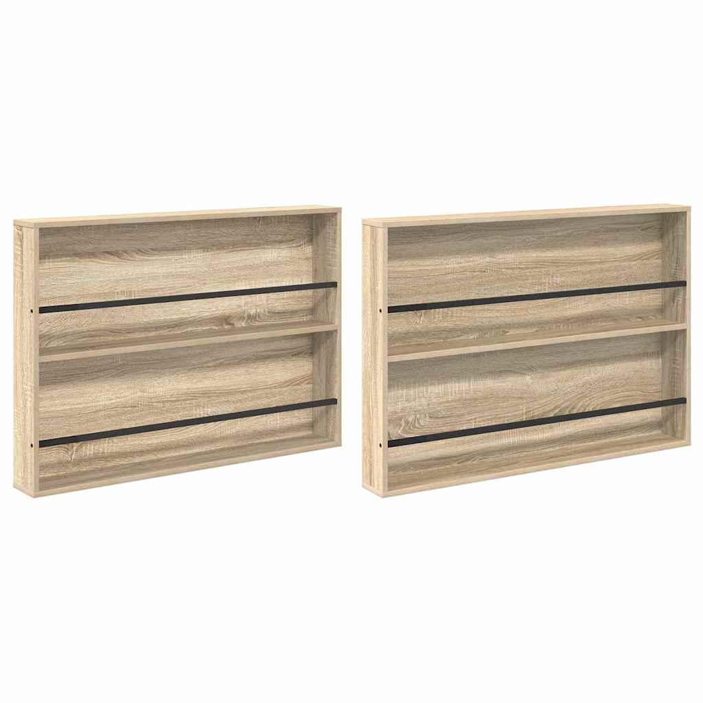 Magasin Rack 2 pcs Sonoma eg 100 x 12 x 70 cm Konstrueret træ