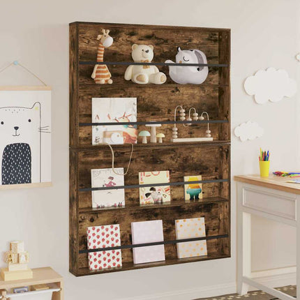 Magasin Rack 2 stk. Røget eg 100 x 12 x 70 cm Konstrueret træ