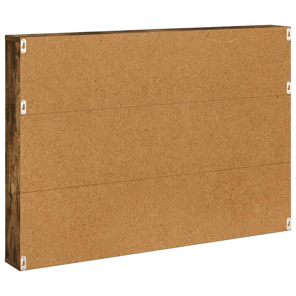 Magasin Rack 2 pcs Røget eg 100 x 12 x 70 cm Konstrueret træ