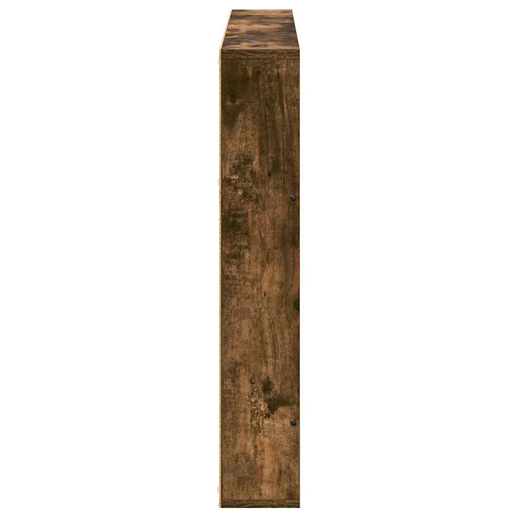Magasin Rack 2 pcs Røget eg 100 x 12 x 70 cm Konstrueret træ