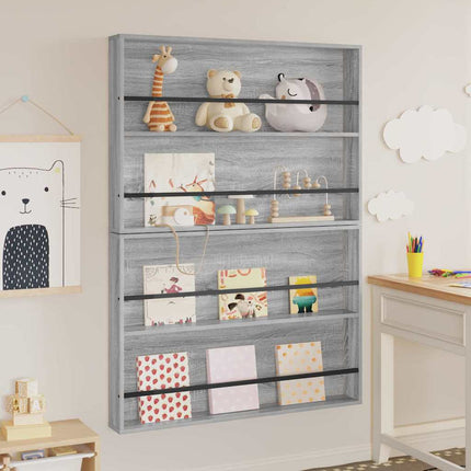 Magasin Rack 2 stk. Grå Sonoma 100 x 12 x 70 cm Konstrueret træ