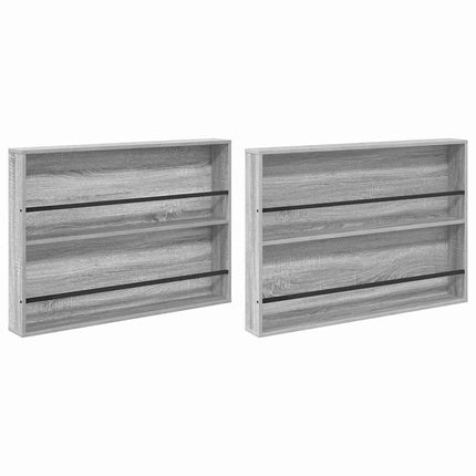 Magasin Rack 2 stk. Grå Sonoma 100 x 12 x 70 cm Konstrueret træ