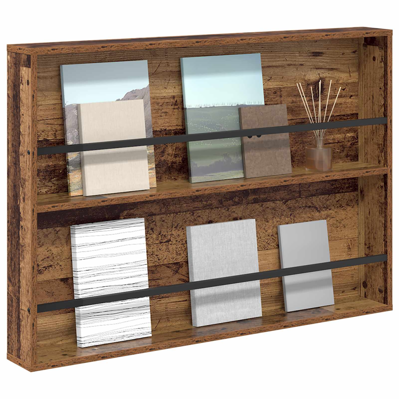 Magasin Rack Gammelt træ 100 x 12 x 70 cm Konstrueret træ