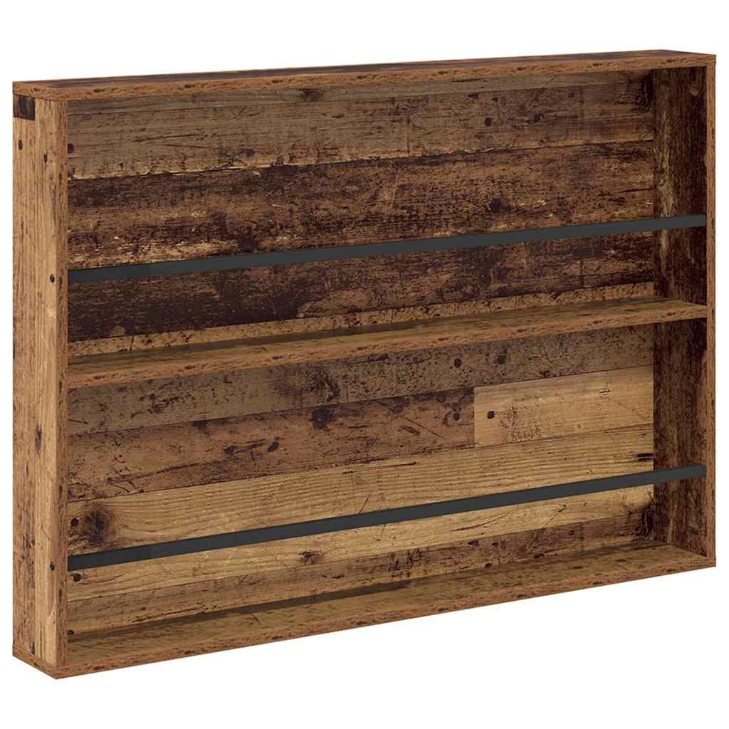 Magasin Rack 2 pcs Gammelt træ 100 x 12 x 70 cm Konstrueret træ