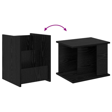 Magasin Rack med hylde Sort eg 35 x 35 x 45 cm Konstrueret træ