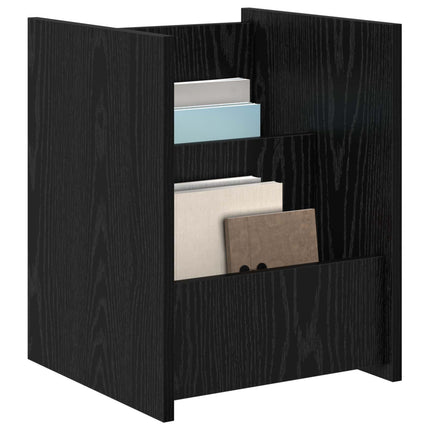 Magasin Rack med hylde Sort eg 35 x 35 x 45 cm Konstrueret træ
