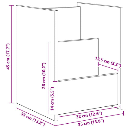 Magasin Rack Beton Grå 35 x 35 x 45 cm Konstrueret træ