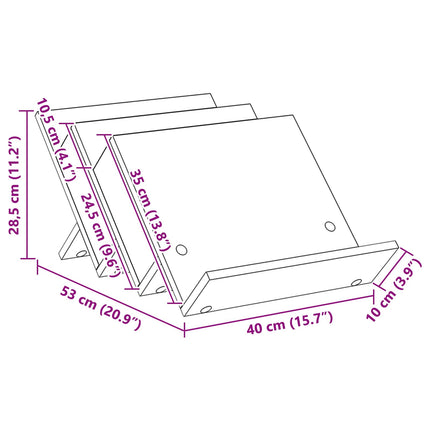Magasin Rack Sort eg 53 x 40 x 28,5 cm Konstrueret træ