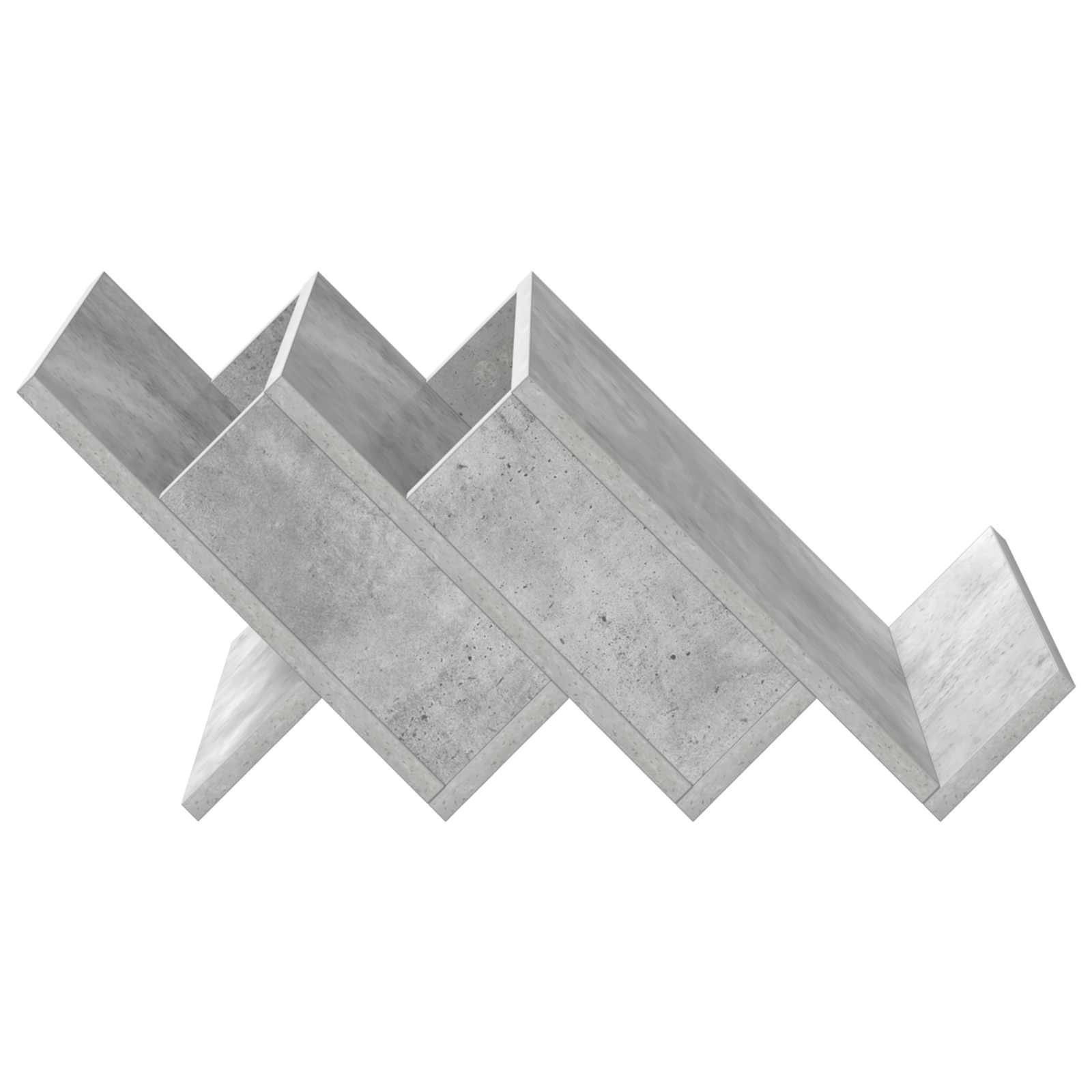 Magasin Rack Beton Grå 53 x 40 x 28,5 cm Konstrueret træ