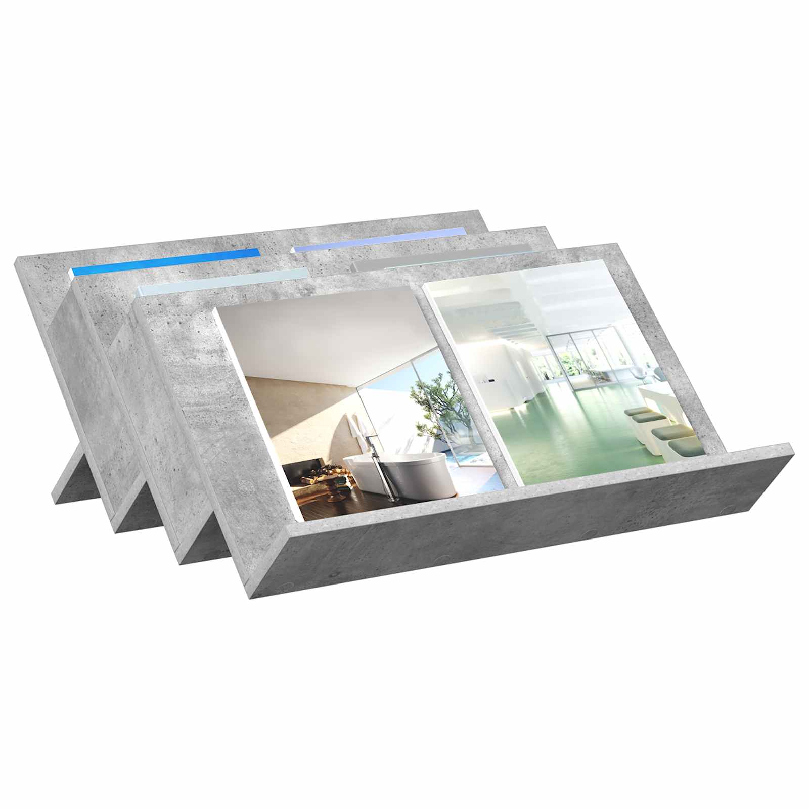 Magasin Rack Beton Grå 65 x 53 x 28,5 cm Konstrueret træ