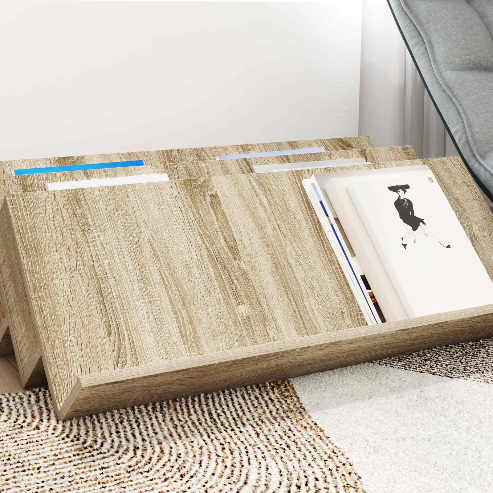Magasin Rack Sonoma eg 90 x 53 x 28,5 cm Konstrueret træ