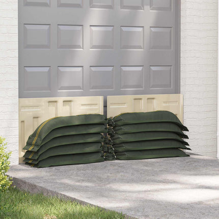 Sandsække 50 stk. Mørkegrøn 100 x 25 cm HDPE