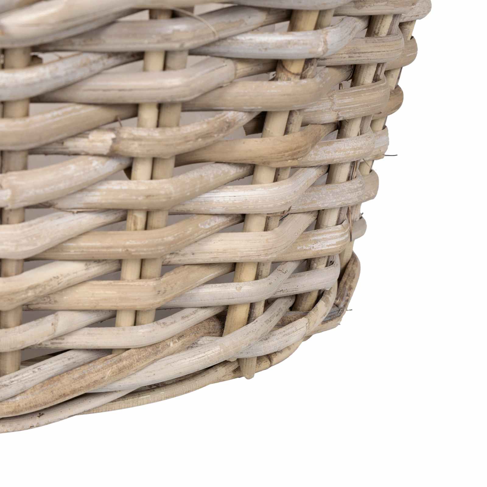 Plantekurv med opbevaring 2 stk. Naturlig grå Kubu rattan