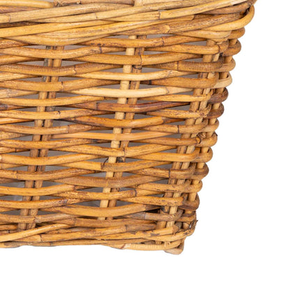 Planter Kurv med opbevaring 3 stk. Naturlig Brun Kubu rattan
