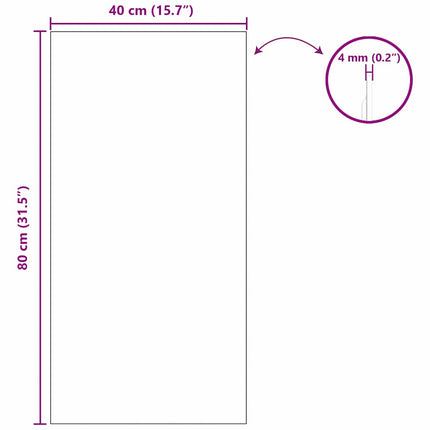 Vægspejl Rektangulær 40 x 80 cm hærdet glas
