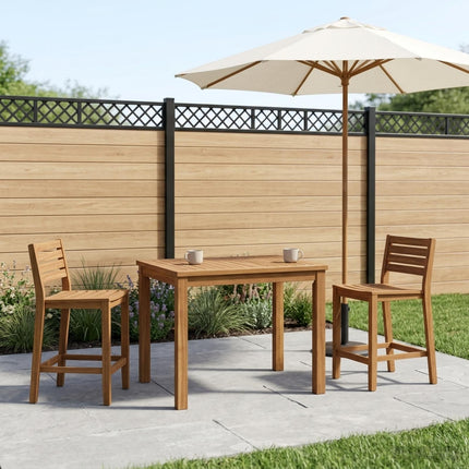 Sofabord Naturfarvet 100,5 x 49 x 45 cm Massivt Akacietræ