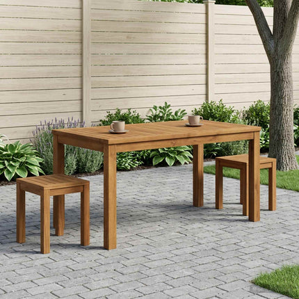 Sofabord Naturfarvet 100,5 x 49 x 45 cm Massivt Akacietræ