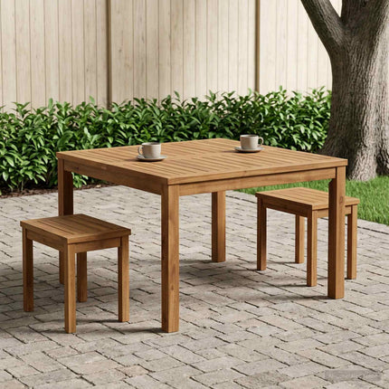Sofabord Naturfarvet 80 x 80,5 x 45 cm Massivt Akacietræ